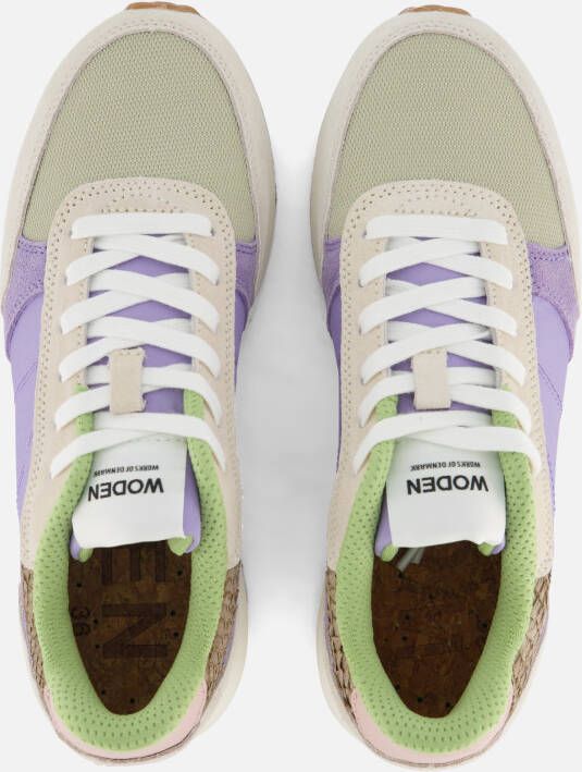 Woden Sneakers paars Textiel