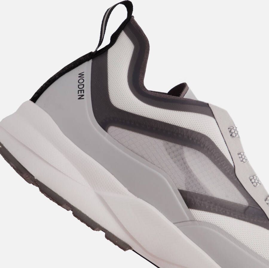 Woden Stelle Transparent Sneakers grijs Textiel