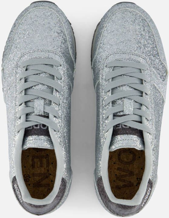 Woden Ydun Icon Sneakers glitter grijs Textiel
