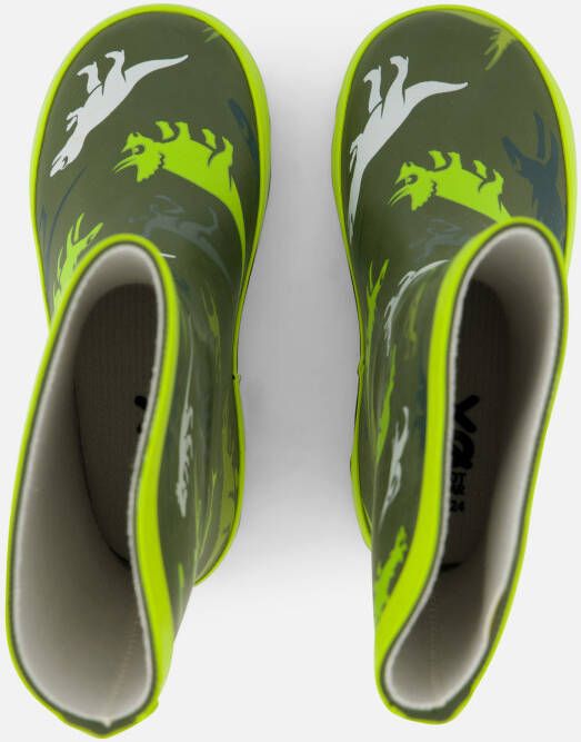 XQ Footwear Dino Regenlaarzen groen