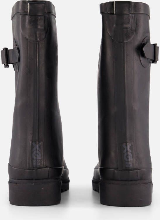 XQ Footwear Regenlaarzen zwart Rubber