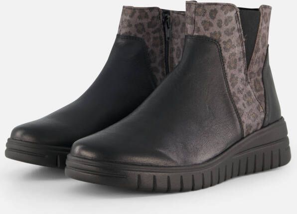 Feyn Enkellaarsjes zwart Leer