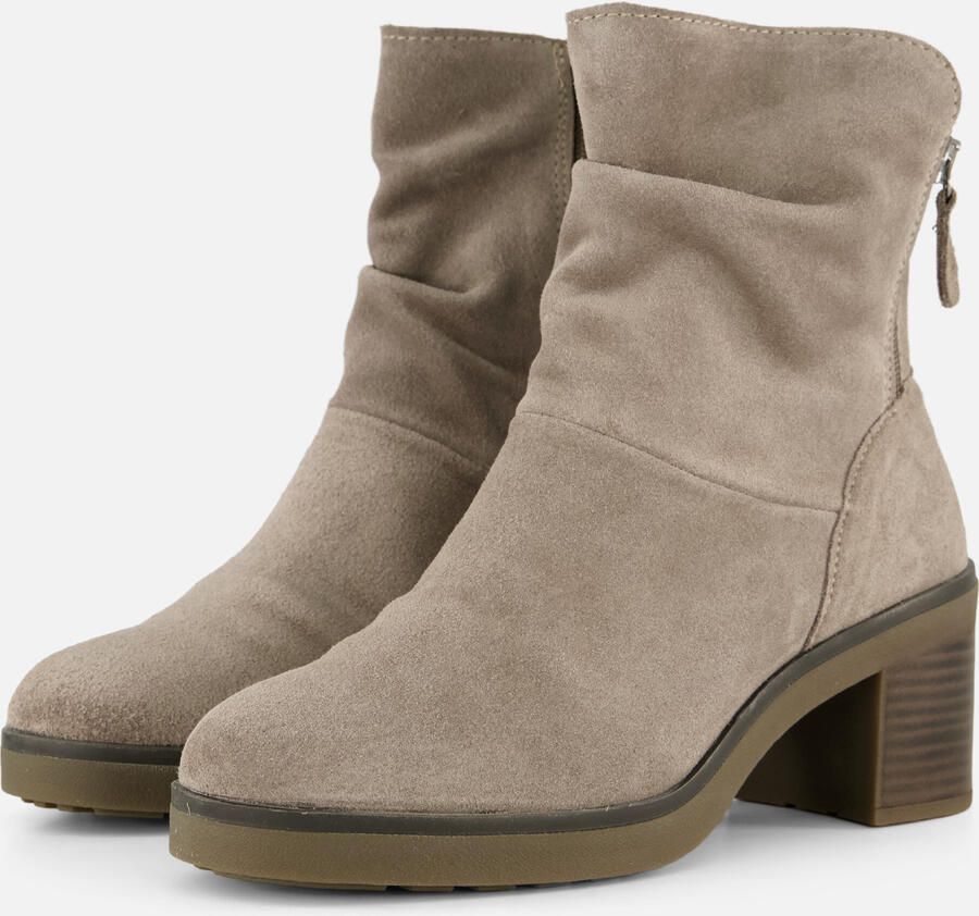 Feyn enkellaarzen met hak beige