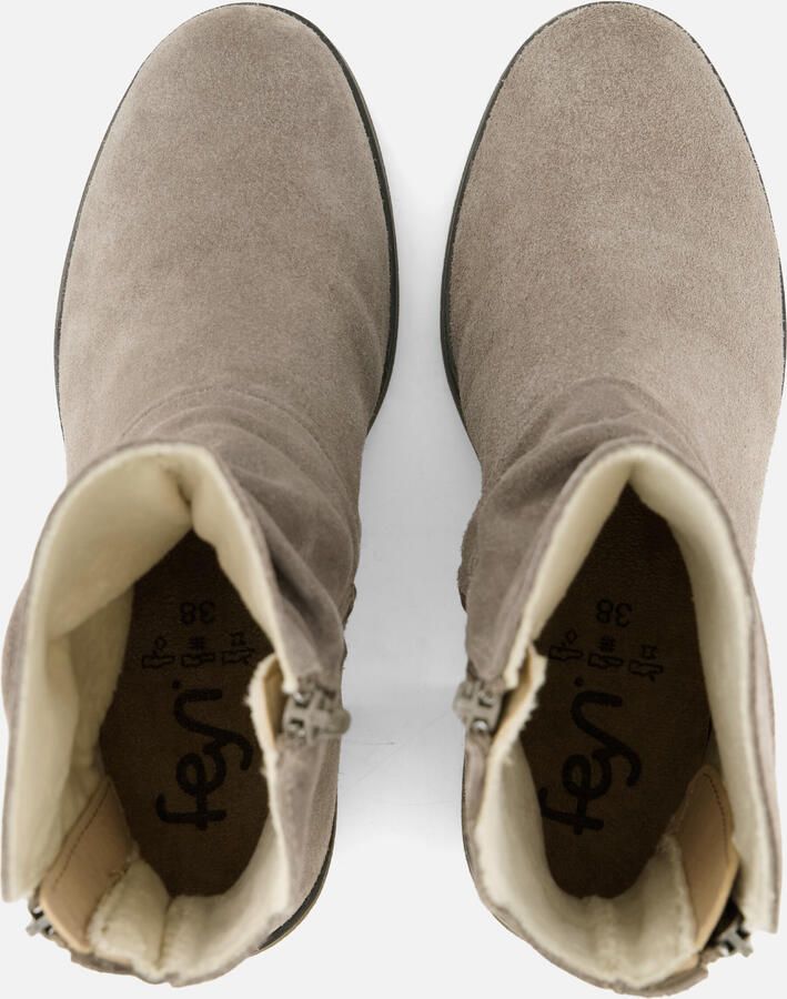 Feyn enkellaarzen met hak beige - Foto 3