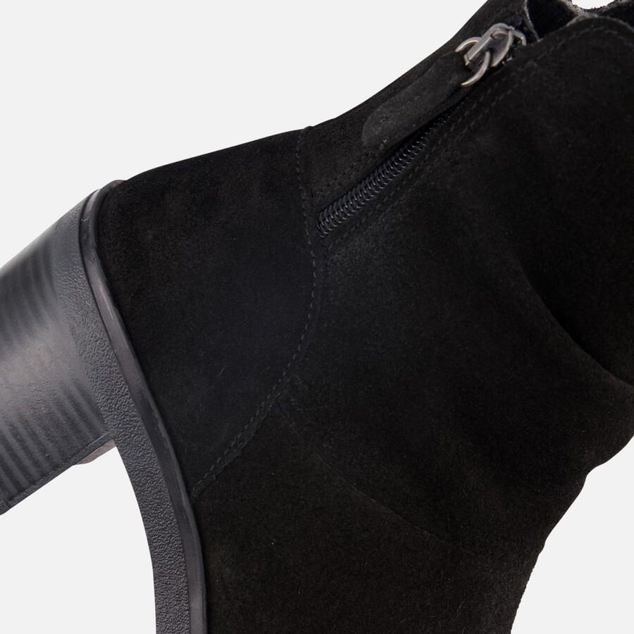 Feyn enkellaarzen met hak zwart