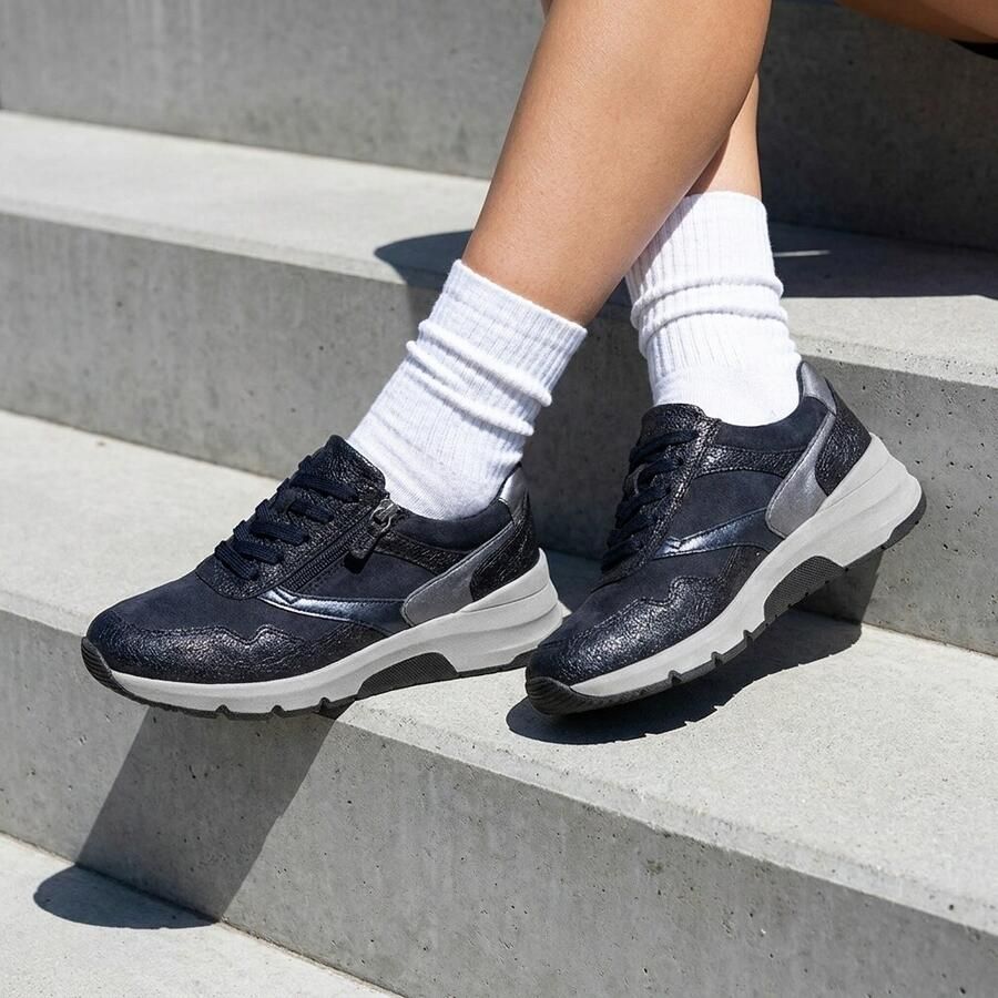 Feyn Jasmin Sneakers blauw Suède - Foto 2