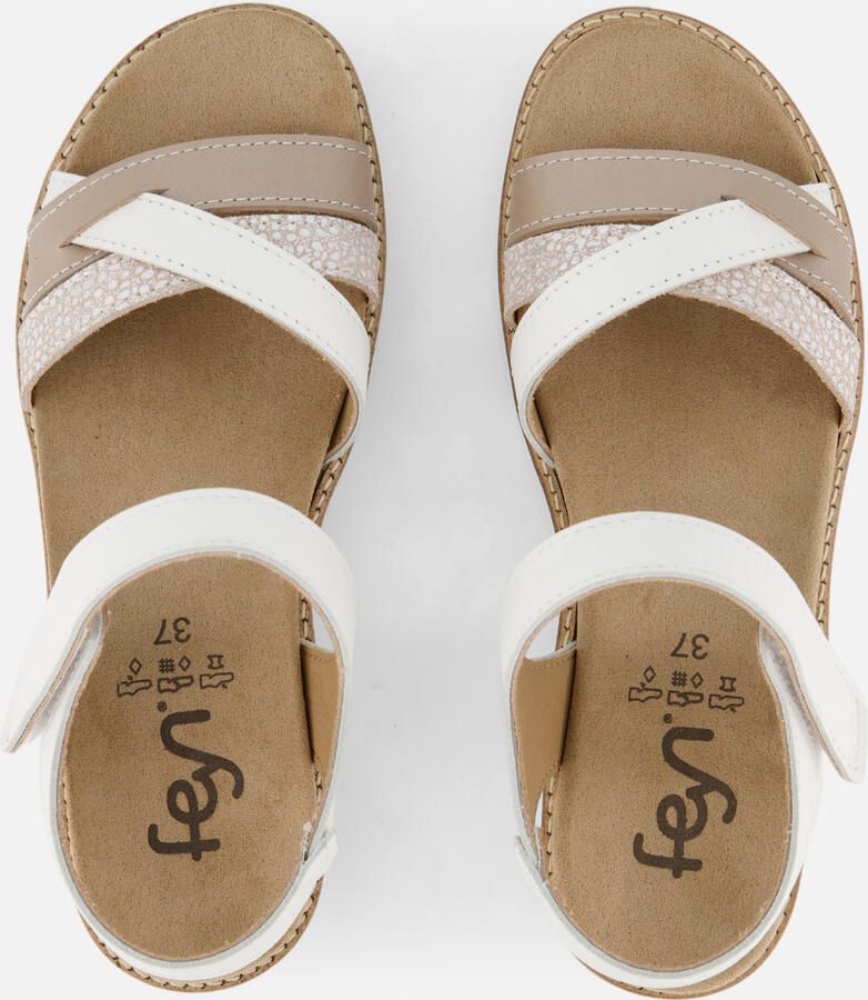 Feyn Nora03 Sandalen wit Leer - Foto 4