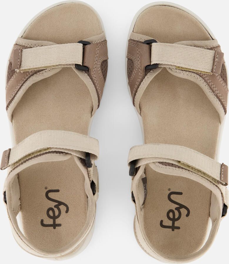 Feyn Sandalen beige Textiel - Foto 3