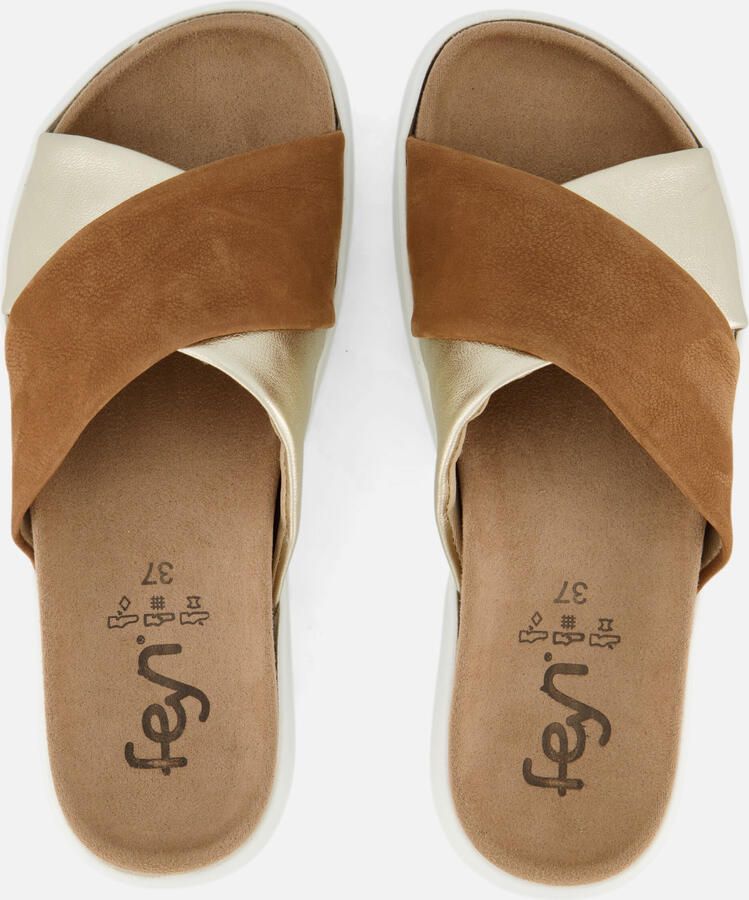 Feyn Slippers cognac Leer - Foto 3