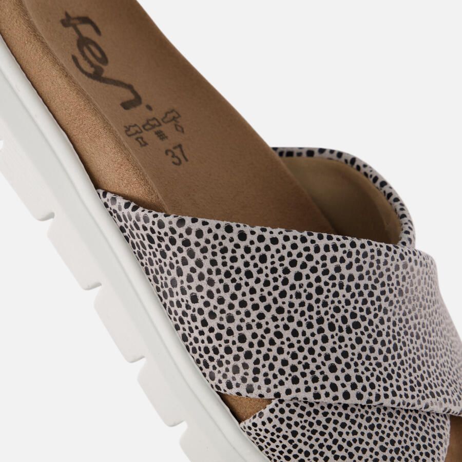 Feyn Slippers wit Leer - Foto 2
