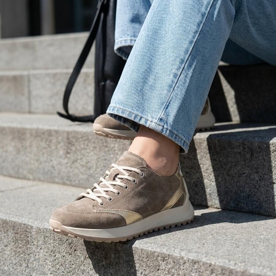 Feyn Sneakers beige Suède - Foto 2