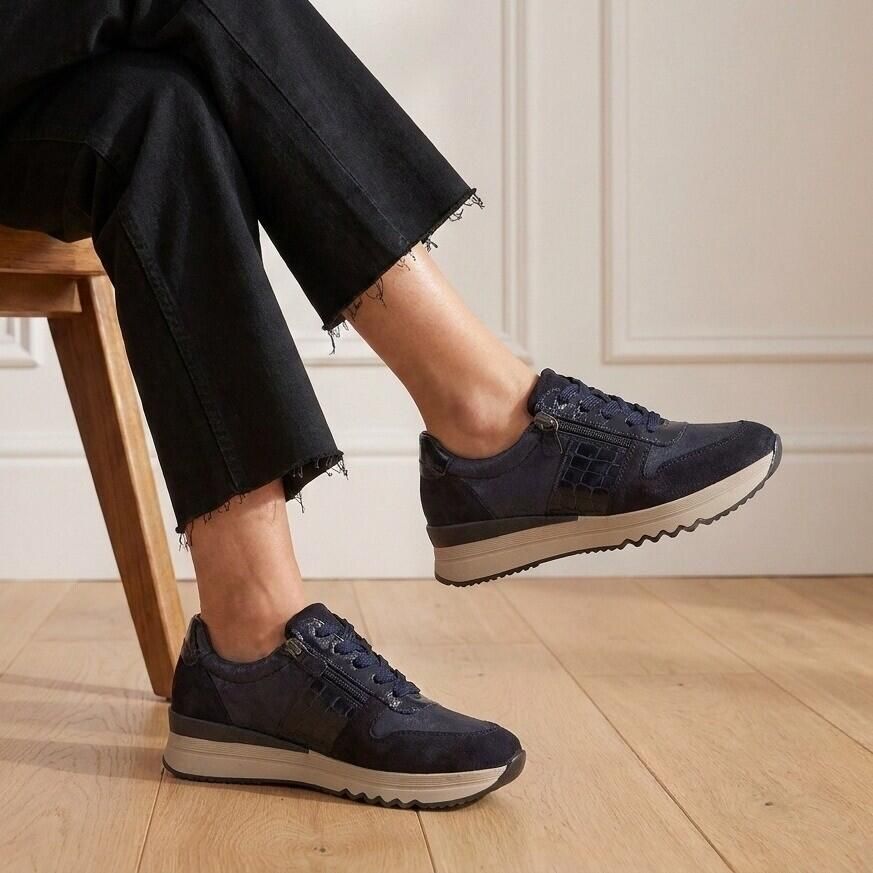 Feyn Sneakers blauw Suede