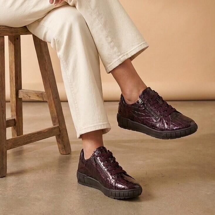 Feyn Sneakers bordeauxrood Lak
