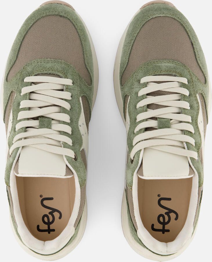 Feyn Sneakers groen Suede - Foto 3