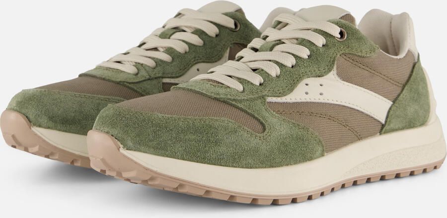 Feyn Sneakers groen Suède