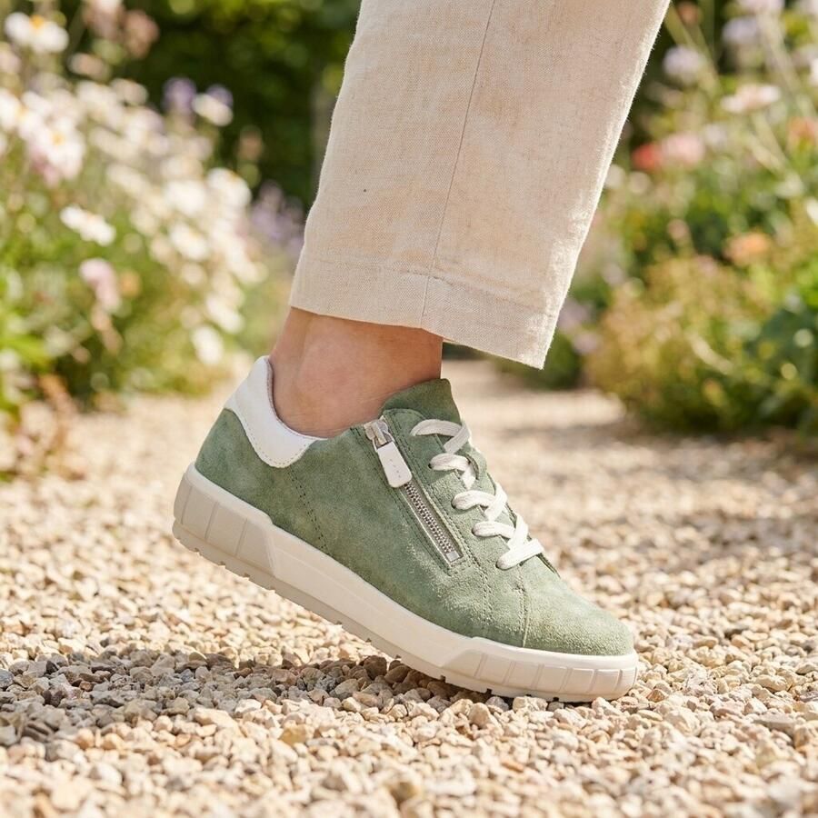 Feyn Sneakers groen Suède K-leest - Foto 2
