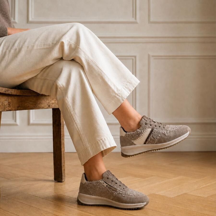 Feyn Sneakers taupe Suede