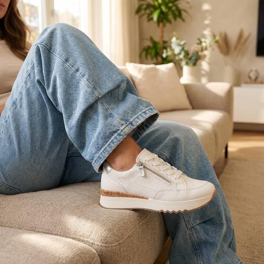Feyn Sneakers wit Leer K-Leest - Foto 2