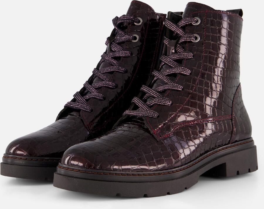 Feyn Veterboots bordeauxrood Lak