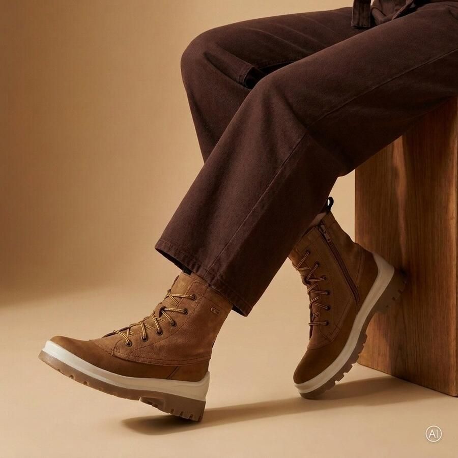 Feyn Veterboots cognac Suède