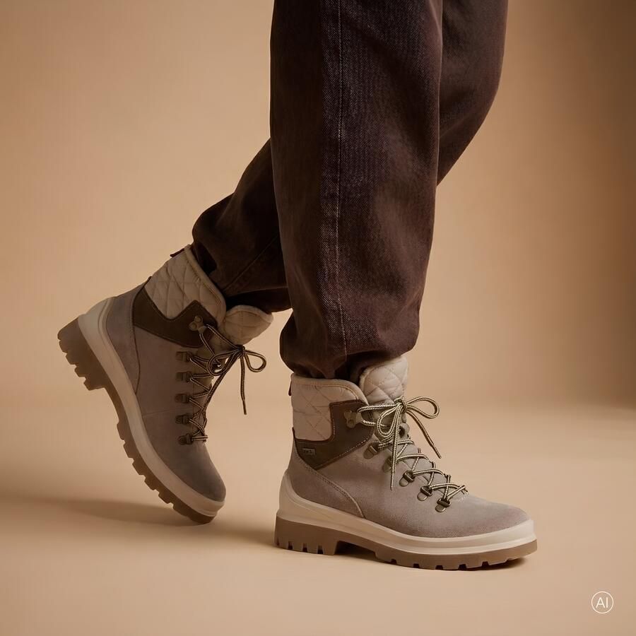 Feyn Veterboots taupe Suède