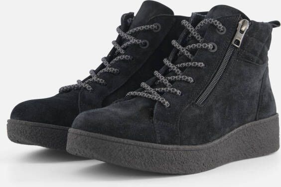 Feyn Marina Enkellaarsjes zwart Suede - Foto 2