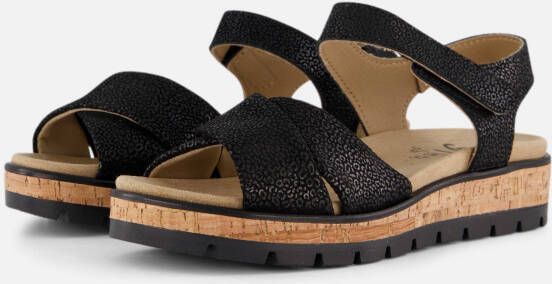 Feyn Mia01 Sandalen zwart Leer