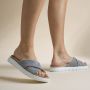 Feyn Slippers wit Leer - Thumbnail 1
