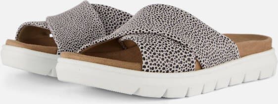 Feyn Slippers wit Leer