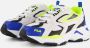Fila Ray Tracer Neon Blauw Sneaker Multicolor Dames - Thumbnail 2