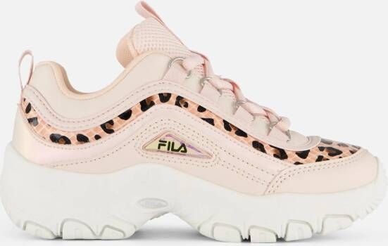 Fila Strada A sneakers dierenprint lichtroze zwart Meisjes Mesh Dierenprint 30