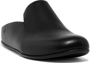 FitFlop Chrissie II Haus Leather Pantoffels Sloffen ZWART