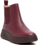 FitFlop F-Mode Leather Flatform Chelsea Boots ROOD - Thumbnail 2