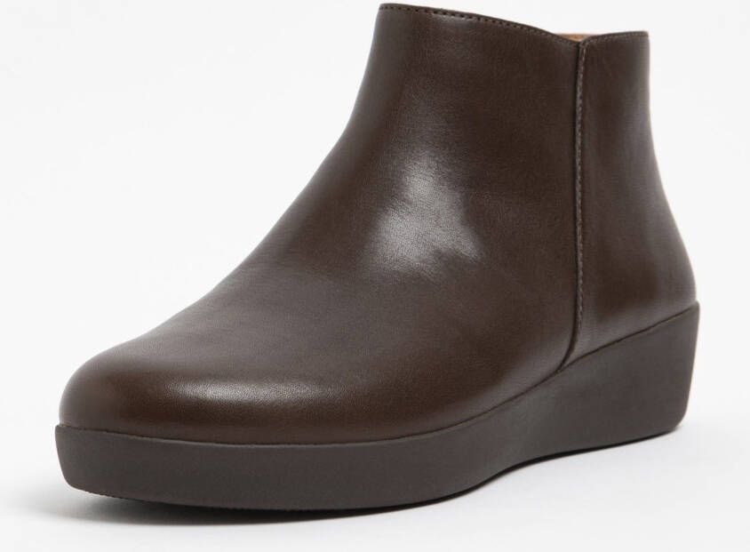 FitFlop Enkellaarzen SUMI LEATHER ANKLE BOOTS CHOCOLATE BROWN