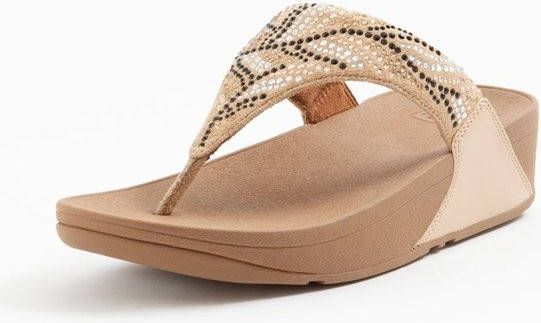FitFlop Lulu Crystal Feather slippers beige