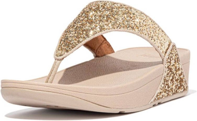 FitFlop Lulu Glitter Toe Slippers goud