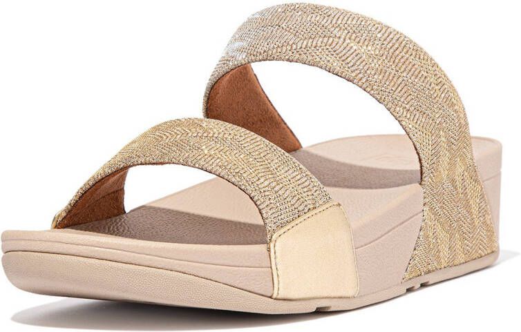 FitFlop Lulu Slide Geo Glitz Sandalen goud