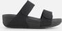FitFlop Lulu Adjustable Shimmerlux Slides Dames Slippers All Black - Thumbnail 2