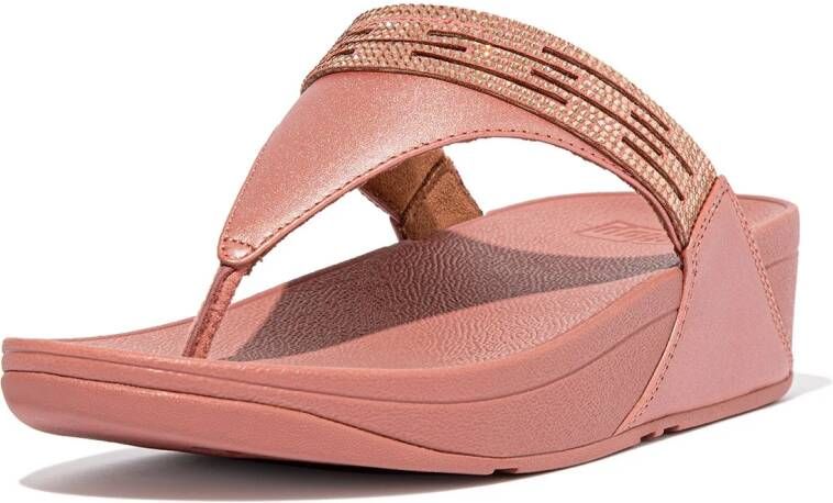 FitFlop Lulu Toe Post Sandalen roze Leer