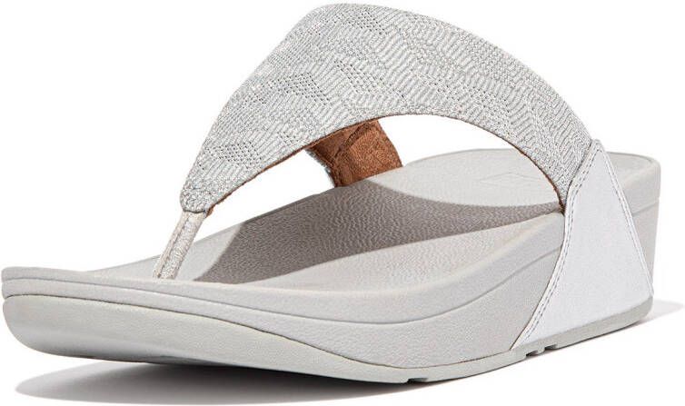 nicotine Lucky Archeologie FitFlop Fit Flop Lulu Toe Zilveren Teenslipper Grijs Dames - Schoenen.nl