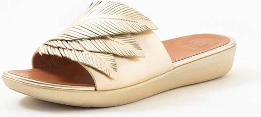 FitFlop Sola Feather slippers goud