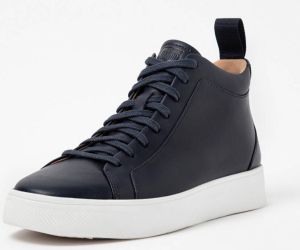 FitFlop Rally High Top Sneaker Leather BLAUW