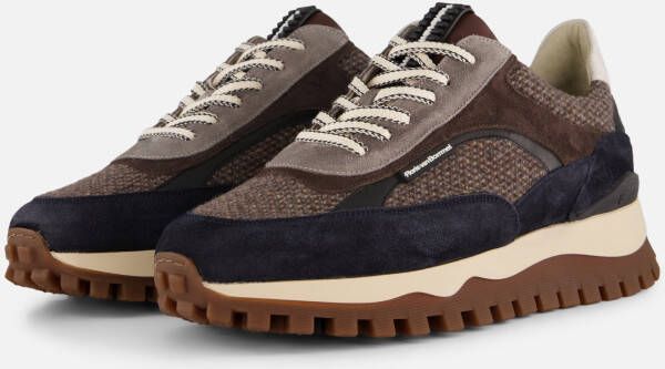 FLORIS VAN BOMMEL Lage Sneakers Heren Sfm-10156 De Grommer Maat: 48⅔ Materiaal: Suède Kleur: Bruin - Foto 3