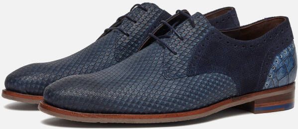 Floris van Floris van Bommel van Floris van Bommel Instappers Heren Instapschoenen Herenschoenen Suède SFM-40020 Blauw - Foto 11