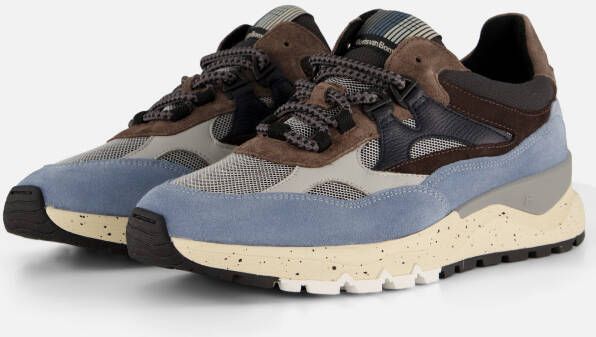 Floris van Bommel de Treener Sneakers blauw Suede