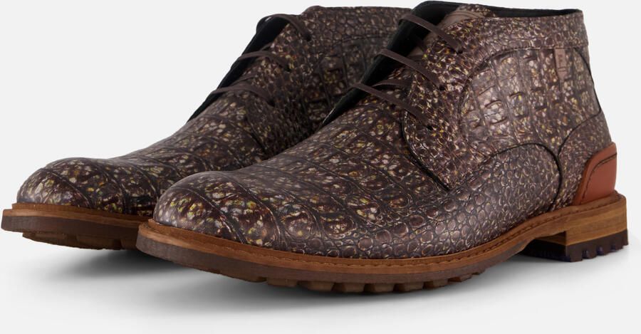 Floris van Bommel 34.01 Crepi Veterschoenen taupe