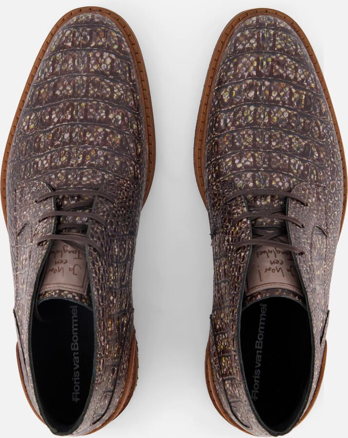 Floris van Bommel 34.01 Crepi Veterschoenen taupe - Foto 3