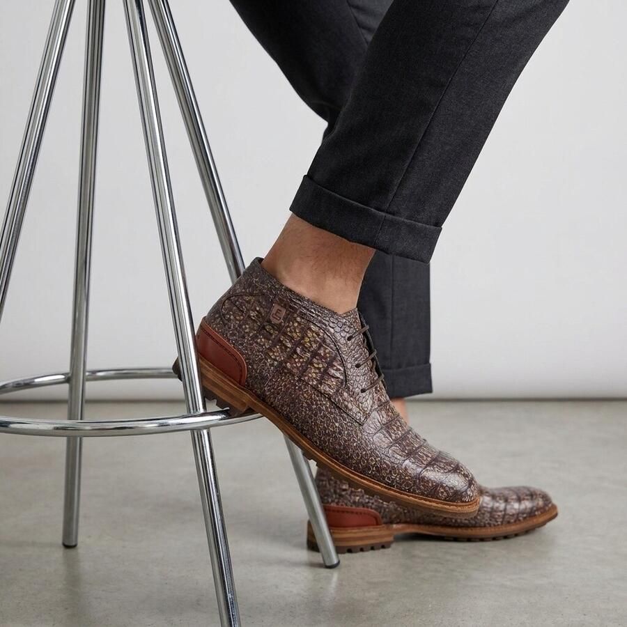 Floris van Bommel 34.01 Crepi Veterschoenen taupe - Foto 2
