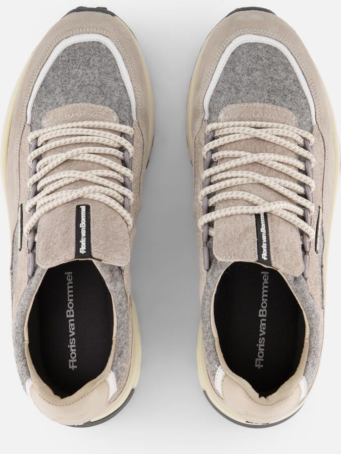 FLORIS VAN BOMMEL Lage Sneakers Heren Sfm-10248 De Gripper Maat: 42⅔ Materiaal: Suède Kleur: Beige - Foto 5