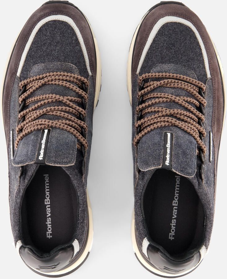 FLORIS VAN BOMMEL Lage Sneakers Heren Sfm-10248 De Gripper Maat: 42⅔ Materiaal: Suède Kleur: Grijs - Foto 2